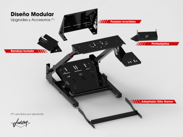 Soporte Regulable Racer X con Bandeja para Palanca de Cambios - Imagen 3